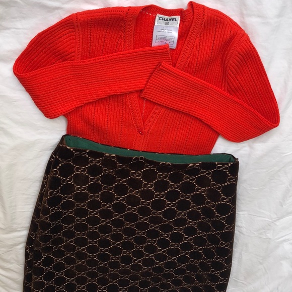 Gucci monogram GG velvet skirt - Picture 10 of 11